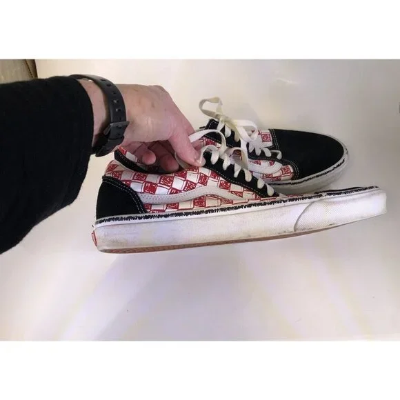 Vans Old School Sketch Checkerboard Sneakers Off The Wall Size 12 - Picture 11 of 11